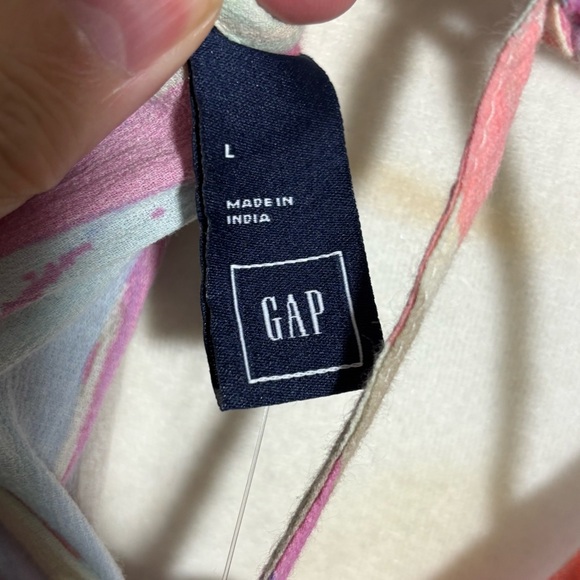 NWT Gap 100% Cotton Striped Spaghetti Strap Tank Keyhole Tie Back Size Large - Picture 7 of 8